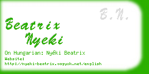 beatrix nyeki business card